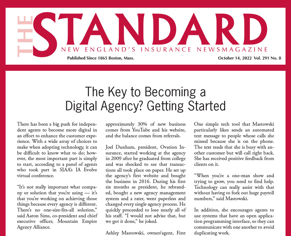 The Standard Magazine Page One - The key to Becoming a Digital Agency